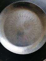 Groot zilverkleurig dienblad - 55 cm, Ophalen, Overige materialen, Gebruikt, Schaal