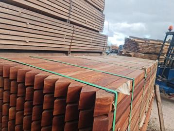 Hardhout palen balken 6.5x6.5x275 cm geschaafd bezorgen moge beschikbaar voor biedingen