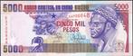 Guinea-Bissau 5000 pesos 1990 UNC p.14a (#88), Postzegels en Munten, Bankbiljetten | Afrika, Los biljet, Overige landen, Verzenden
