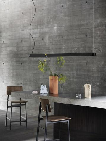 2 Muuto Linear Pendant Lamp 209 cm Zwart Nieuw beschikbaar voor biedingen