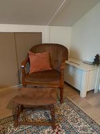 Fauteuil met voetenbankje, Huis en Inrichting, Ophalen, Zo goed als nieuw, Minder dan 75 cm