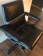 Vintage Artifort bureaustoel (jaren 50/60) – zwart leer, Ophalen, Gebruikt, Zwart