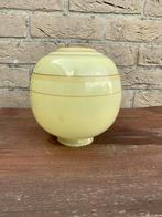 Antieke bol lamp vintage bruin geel beige, Verzenden