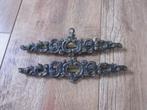 Brocante vintage set koperen schellekoord ornamenten, Hobby en Vrije tijd, Ophalen of Verzenden, Zo goed als nieuw, Handborduren