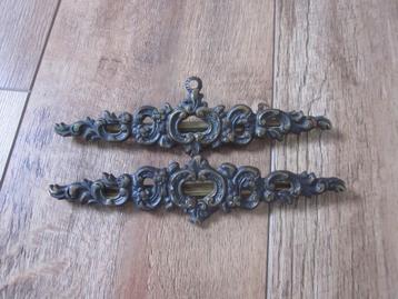 Brocante vintage set koperen schellekoord ornamenten beschikbaar voor biedingen