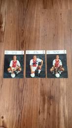 3 gesigneerde handtekeningkaarten Ajax, Ophalen of Verzenden, Zo goed als nieuw, Ajax