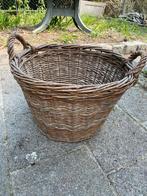 Rieten Mand - Aardappelen, Hout, Decoratie, Ophalen, Gebruikt, Mand, Rond