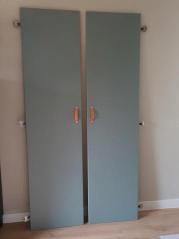 2 Reinsvoll Ikea Pax deuren grijsgroen 50x195 - afbeelding 1