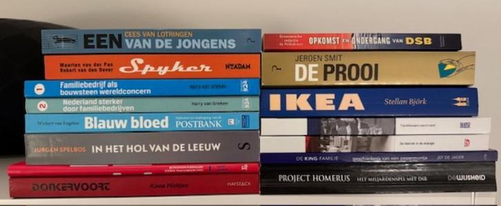 15 boeken over bedrijven, Boeken, Biografieën, Zo goed als nieuw, Ophalen