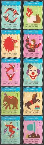 Circus Herman Renz serie 2868 – 2877 XXX.  ADV. no.71 D., Verzenden, Na 1940, Postfris