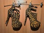 Panter booties high heels plateau stilleto, Nieuw, Verzenden