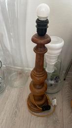 Retro lampenvoet hout teak nieuw snoer lamp, Ophalen