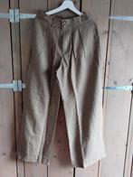 Beige Geruite Pantalon met Wijde Pijpen - Nieuw!, Kleding | Dames, Ophalen of Verzenden, Nieuw, Beige, Lang
