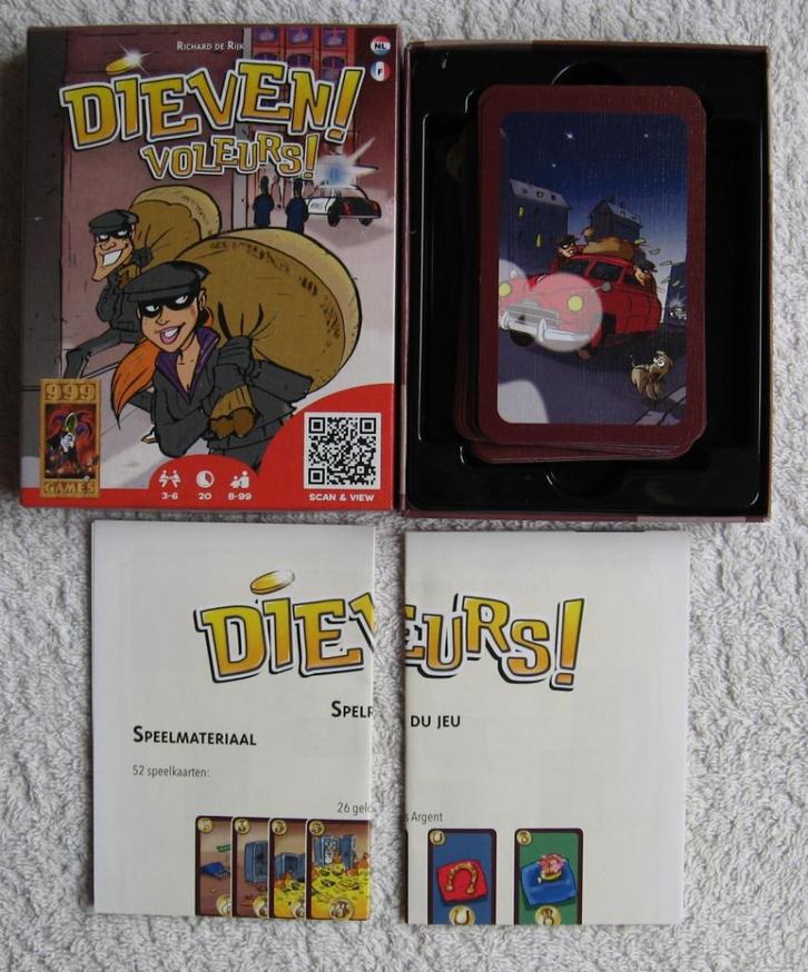 999 Games - Dieven (Voleurs) kaartspel van Richard de Rijk, Hobby en Vrije tijd, Gezelschapsspellen | Kaartspellen, Zo goed als nieuw