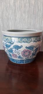 Aziatische Bloempot - 20cm, Gebruikt, Rond, Binnen, Ophalen of Verzenden