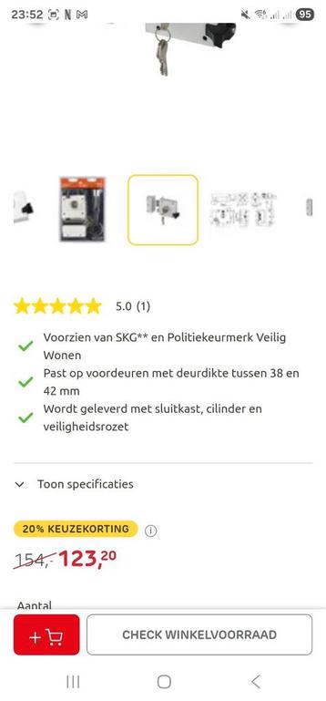 Oplegslot SKG** met 3 sleutels beschikbaar voor biedingen