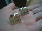 mooie echt zilveren manchetknopen goud verguld gemerkt, Ophalen of Verzenden, Zo goed als nieuw, Zilver, Verguld