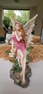 Prachtig feeën beeld, groot handgeschilderd, unsstof., Ophalen of Verzenden
