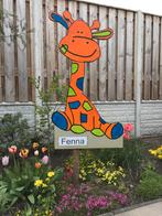 Geboortebord Giraf huren huur babyspullen jongen meisje, Ophalen, Zo goed als nieuw, Geboortebord