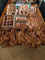 Kerstballen 47 + slingers + pluimen | goud-bruin, Diversen, Kerst, Ophalen, Zo goed als nieuw