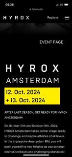 Gezocht: HYROX Amsterdam Doubles Women, Tickets en Kaartjes, Evenementen en Festivals, Eén persoon