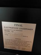 Final Luidsprekers Set, Gebruikt, 120 watt of meer, Front, Rear of Stereo speakers, Ophalen