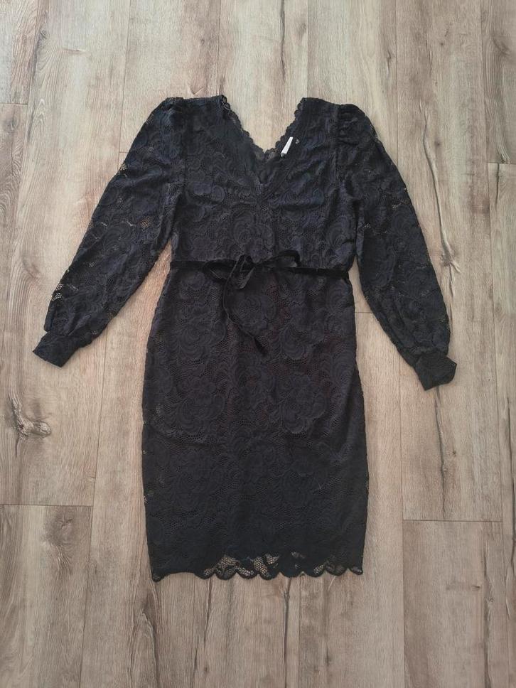 Prachtige zwarte kanten positiejurk, zwangerschapsjurk, S., Kleding | Dames, Positiekleding, Zo goed als nieuw, Jurk, Maat 36 (S)