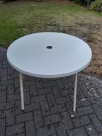 tuintafel +2 stoelen + ligstoel met kussen+ parasol voor 25, Tuin en Terras, Ophalen, Rond