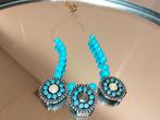 turquoise,opal, Sieraden, Tassen en Uiterlijk, Oorbellen, Ophalen of Verzenden, Zo goed als nieuw, Overige materialen