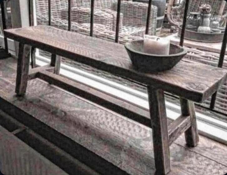 ~Stoer Sober Landelijk Houten Vensterbank Bankje~, Huis en Inrichting, Woonaccessoires | Overige, Zo goed als nieuw, Ophalen of Verzenden