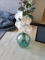 Vaas met Orchidee - 32 cm hoog, Wit, Ophalen of Verzenden, Minder dan 50 cm, Glas