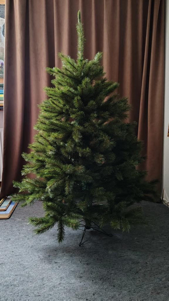 Schitterende kunst kerstboom frosted pine green 155 cm, Diversen, Kerst, Zo goed als nieuw, Ophalen of Verzenden
