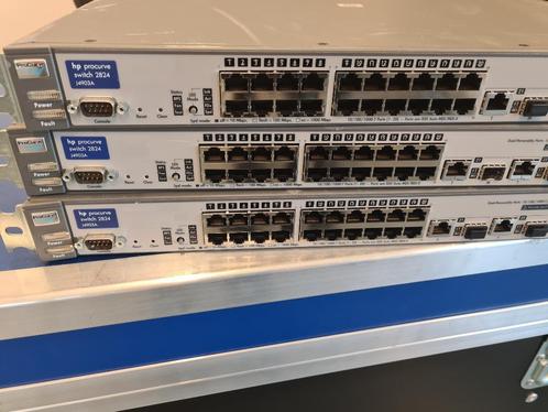 3x HP procuve 2824 J4903A, Computers en Software, Netwerk switches, Zo goed als nieuw, Ophalen