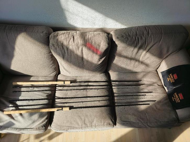 2 x Fox Match Vario Carp Missile 12ft feeder Avon, Watersport en Boten, Hengelsport | Algemeen, Zo goed als nieuw, Werphengel