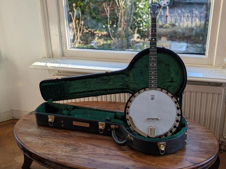 Vintage Deering vega bluegrass wonder resonator banjo (1991), Muziek en Instrumenten, Snaarinstrumenten | Banjo's, Gebruikt, Ophalen of Verzenden