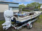 Boston Whaler 15 classic Evinrude Etec 90pk met trailer, Watersport en Boten, Gebruikt, Ophalen, 70 pk of meer, 3 tot 6 meter