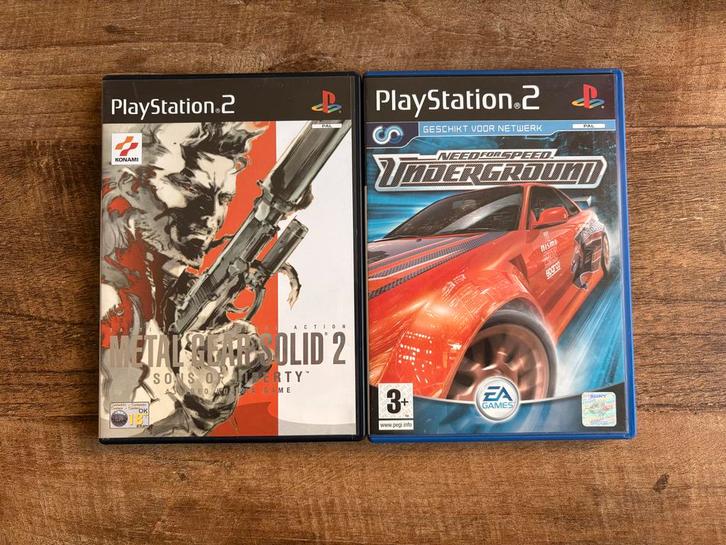 PlayStation 2 Games: Need for Speed & Metal Gear Solid 2, Spelcomputers en Games, Games | Sony PlayStation 2, Gebruikt, Racen en Vliegen