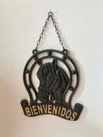 ‘Bienvenidos’ - hoefijzer en paardenhoofd van gietijzer, Ophalen of Verzenden