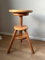 Vintage piano kruk massief hout jaren 80, Ophalen, Zo goed als nieuw, Hout