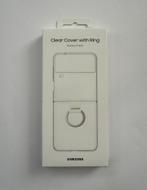 Samsung galaxy z flip 4 case clear cover with ring | hoesje, Ophalen of Verzenden, Nieuw, Overige modellen, Hoesje of Tasje