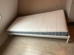 IKEA Vevelstad bedframe + Vesteroy pocketveringmatras 200x90, Ophalen, 90 cm, Eenpersoons, Wit