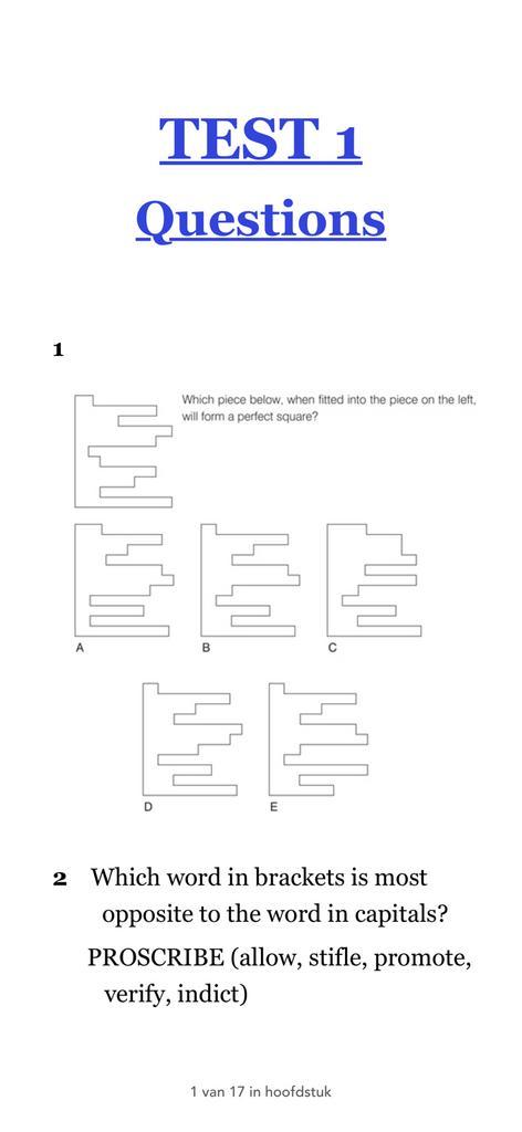 Gezocht: hulp bij voorbereiding capaciteitentest / IQ-test, Diensten en Vakmensen, Cursussen en Workshops