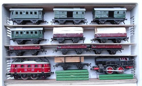 Verzameling Fleischmann 0-spoor locks en wagons, Hobby en Vrije tijd, Modeltreinen | Overige schalen, Gebruikt, Treinset, Gelijkstroom