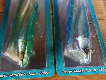 130 grams Power Sandeel (Powerbait) Met.Blue/Real Sandeel beschikbaar voor biedingen