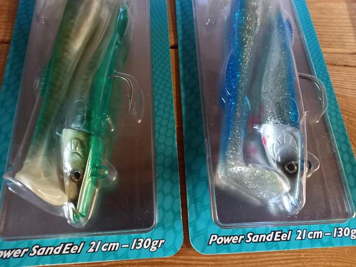 130 grams Power Sandeel (Powerbait) Met.Blue/Real Sandeel, Watersport en Boten, Hengelsport | Zeevissen, Nieuw, Overige typen