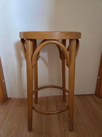 Hoge houten barkruk, Baumann, Art Deco 1920/30, vintage beschikbaar voor biedingen