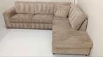 🚚GRATIS LEVERING ✅️Mooie licht beige ribstof hoekbank, Huis en Inrichting, Ophalen, The best sofa, Zo goed als nieuw, 150 cm of meer