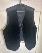 Leren heren gilet maat L, Maat 52/54 (L), Zwart, Zo goed als nieuw, C&A