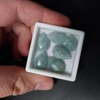 Roos geslepen aquamarijn, Ophalen of Verzenden