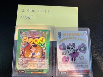 Weiss Schwarz Disney 100 ( disney kaarten)+Minimouse gold  e beschikbaar voor biedingen